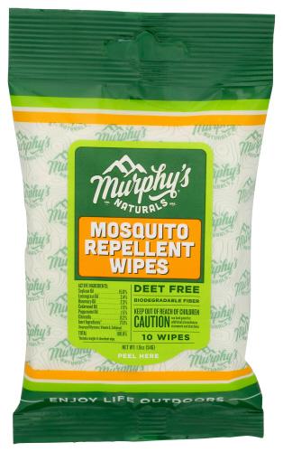 Murphys Naturals Wipe Repellent Mosquito - 10 Ct (6 Units)