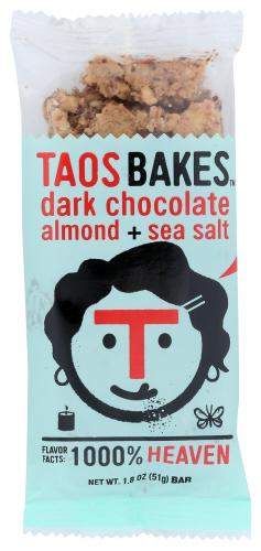 Taos Bakes Bar Drk Chocolate Almond Sea Salt - 1.8 Oz (12 Units)