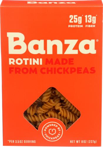 Banza Pasta Chickpea Rotini - 8 Oz (6 Units)