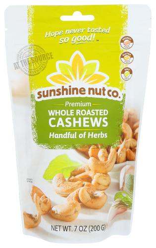 Sunshine Nut Company Cashews Roasted Herb - 7 Oz (6 Units)