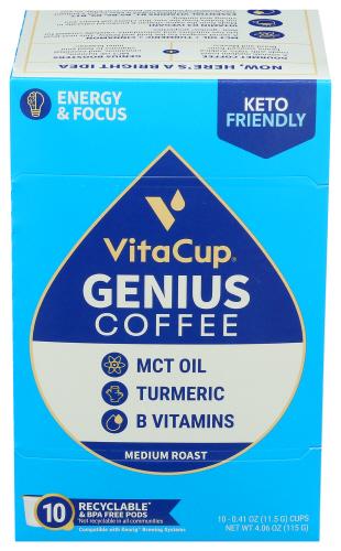 Vitacup Coffee Pods Genius Blend - 10 Pc (6 Units)