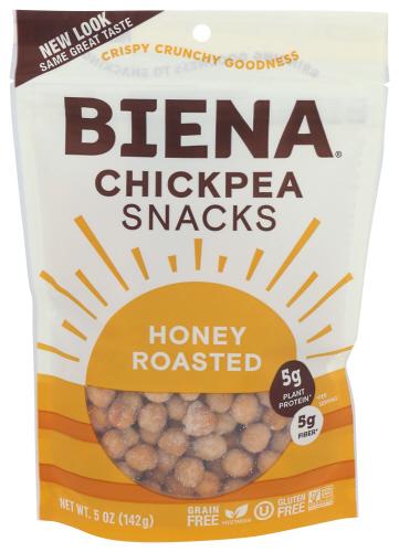 Biena Chickpea Roasted Honey - 5 Oz (8 Units)