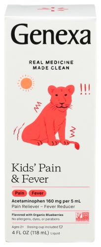 Genexa Pain Fever Otc Kids - 4 Fo (1 Units)