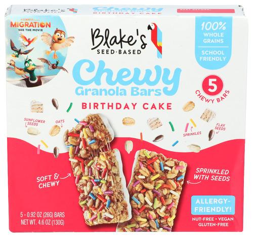Blakes Seed Based Bars Chewy Bday Cake 5Ct - 4.6 Oz (6 Units)