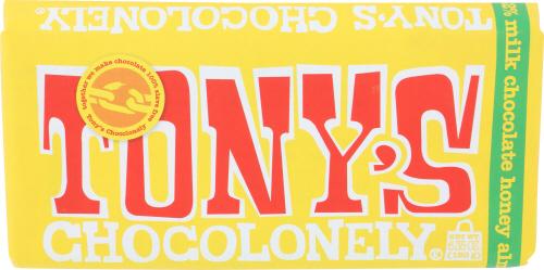 Tonys Chocolonely Bar Chocolate Milk Honey Almond - 6.35 Oz (15 Units)