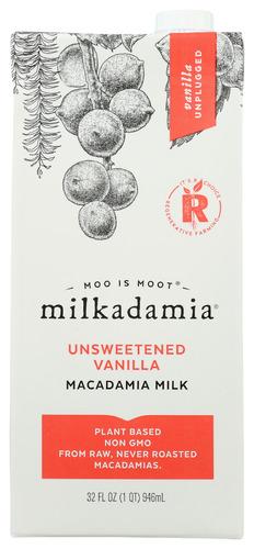 Milkadamia Milk Mcadamia Unsweetened Van - 32 Fo (6 Units)