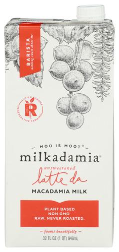 Milkadamia Milk Macdmia Unsweetened Brsta - 32 Fo (6 Units)
