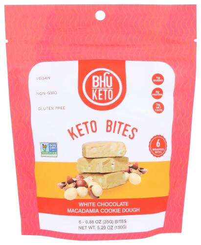 Bhu Foods Bites White Chocolate Macadamia - 5.29 Oz (6 Units)