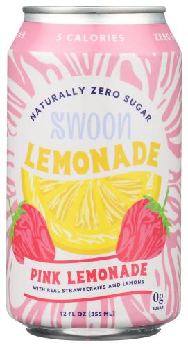 Swoon Lemonade Pink Zero Sugar - 12 Fo (12 Units)
