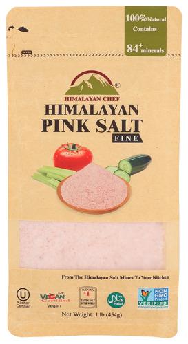 Himalayan Chef Salt Himalyn Pnk Fine Zip - 16 Oz (12 Units)