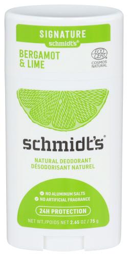 Schmidts Deodorant Bergamont Lime - 2.65 Oz (1 Units)