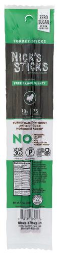 Nicks Sticks Snack Trky Stx Free Rang - 1.7 Oz (25 Units)