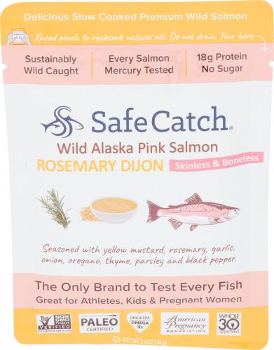 Safecatch Salmon Rsemry Dijon Pouch - 2.6 Oz (12 Units)
