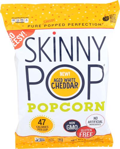 Skinny Pop Popcorn Aged White Cheddar - 4.4 Oz (12 Units)