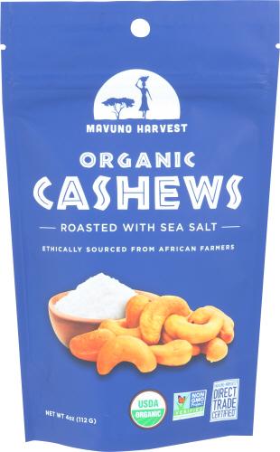 Mavuno Harvest Nuts Cashew Roasted Sea Salt - 4 Oz (6 Units)
