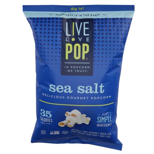 Live Love Pop Popcorn Sea Salt - 4.4 Oz (12 Units)