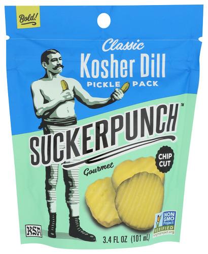 Suckerpunch Pickle Chips Classic Dill - 3.4 Oz (12 Units)