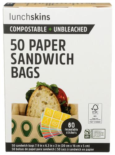 Lunchskins Bag Unblch Papr Snd Avo - 50 Pc (12 Units)