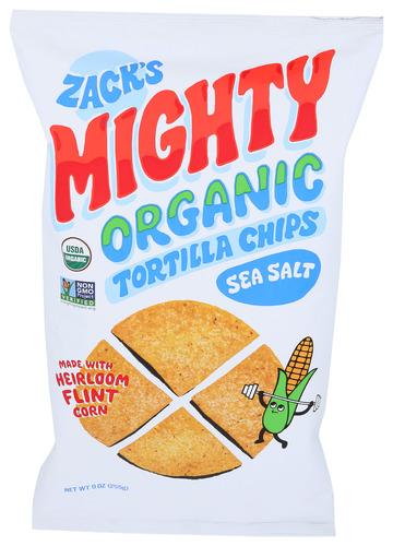 Zacks Mighty Chips Tortilla Sea Salt - 9 Oz (9 Units)