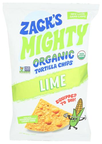 Zacks Mighty Chips Tortilla Lime - 9 Oz (9 Units)