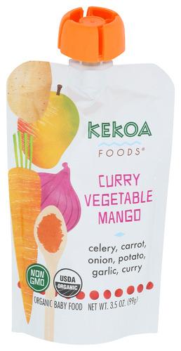 Kekoa Food Baby Curry Veg Mango - 3.5 Oz (6 Units)