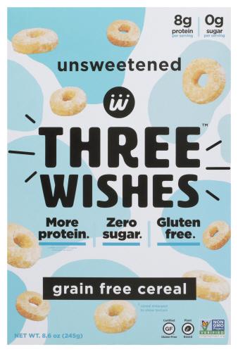 Three Wishes Cereal Unsweetened Grain Free - 8.6 Oz (6 Units)
