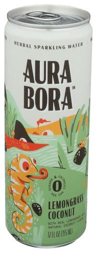 Aura Bora Water Sprklng Limon Grass Coconut - 12 Fo (12 Units)