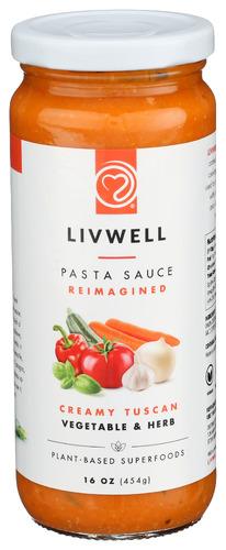 Livwell Foods Sauce Pasta Tusc Veg Hrb - 16 Oz (6 Units)