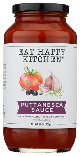 Eat Happy Kitchen Sauce Puttanesca - 25 Oz (6 Units)