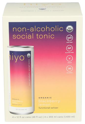 Hiyo Seltzer Blckbrry Lemon 4Pk - 48 Fo (6 Units)