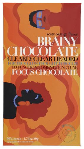 The Functional Chocolate Company Brain Focus Bar Chocolate Orange - 1.75 Oz (12 Units)