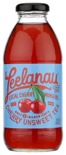 Leelanau Tea Cherry Unsweet Rtd - 16 Fo (12 Units)
