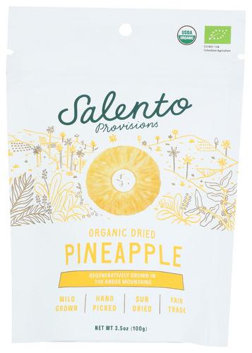 Salento Provisions Pineapple Rings Dried Organic - 3.5 Oz (6 Units)