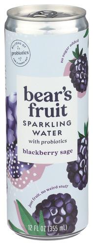 Bears Fruit Water Sp Probiotic Blkbrry Sg - 12 Fo (12 Units)
