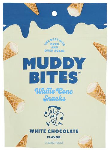 Muddy Bites Bites Waffle White Chocolat - 2.33 Oz (12 Units)