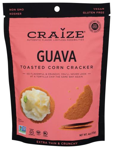Craize Crackers Corn Guava - 4 Oz (6 Units)