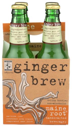Maine Root Soda 4Pk Ginger Brew Swtn - 48 Fo (6 Units)