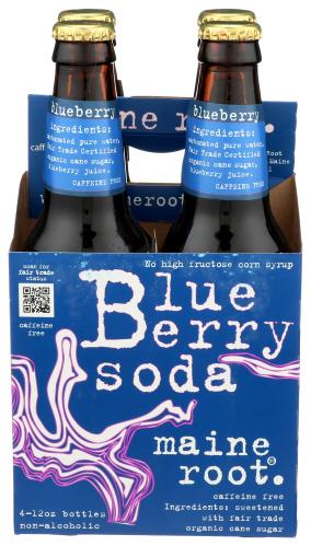Maine Root Soda Blueberry 4Pk - 48 Fo (6 Units)