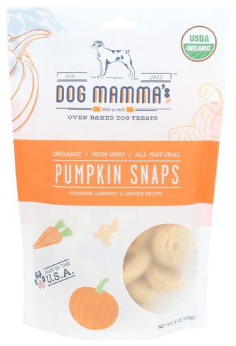 Dog Mammas Treat Dg Pmpkn Snaps Organic - 6 Oz (12 Units)