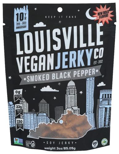 Louisville Vegan Jerky Jerky Smkd Blk Ppr - 3 Oz (10 Units)