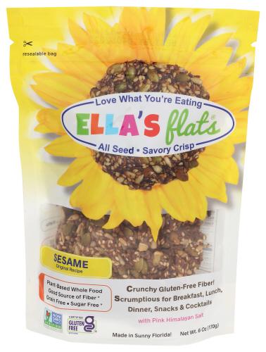 Ellas Flats Crackers Sesame - 4.8 Oz (6 Units)