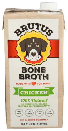 Brutus Broth Broth Bone Chicken Dogs - 32 Oz (12 Units)