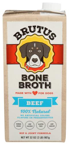 Brutus Broth Dog Bone Beef Broth - 32 Oz (12 Units)