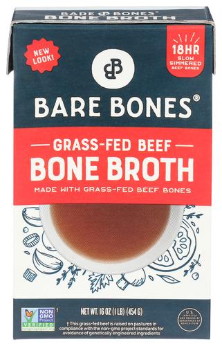 Bare Bones Broth Beef Grss Fed - 16 Oz (8 Units)