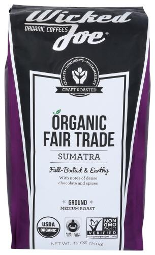 Wicked Joe Coffee Coffee Sumatra Ground - 12 Oz (6 Units)