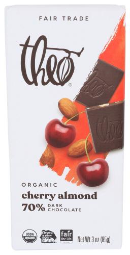 Theo Chocolate Chocolate Bar Drk Chrry&Almond Organic - 3 Oz (12 Units)