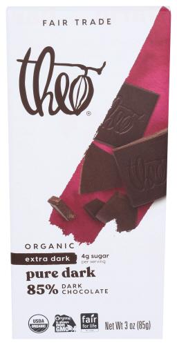 Theo Chocolate Chocolate Bar Drk 85% - 3 Oz (12 Units)