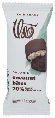 Theo Chocolate Chocolate Coconut Bites Dark - 1.3 Oz (12 Units)