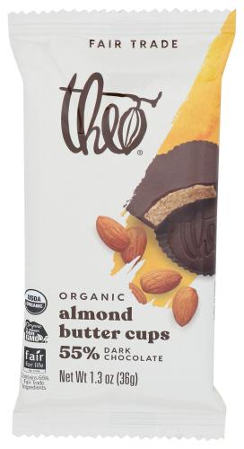 Theo Chocolate Chocolate Cup Slted Almond - 1.3 Oz (12 Units)