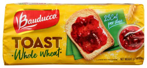 Bauducco Toast Whole Wheat - 5.01 Oz (15 Units)